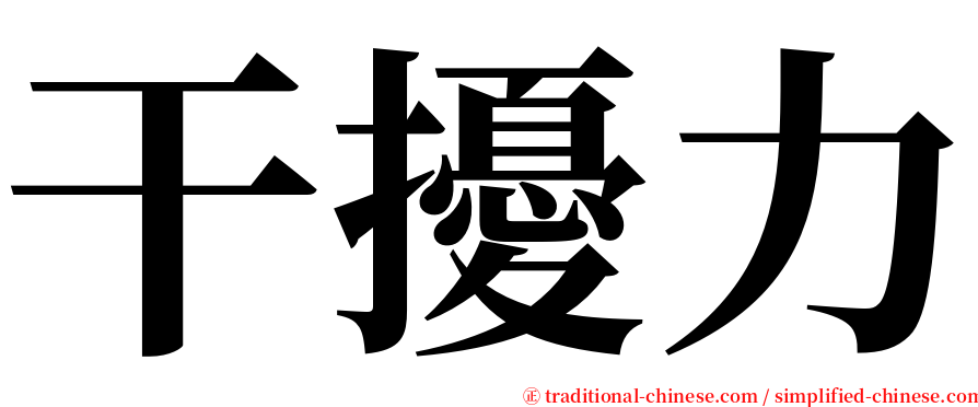 干擾力 serif font