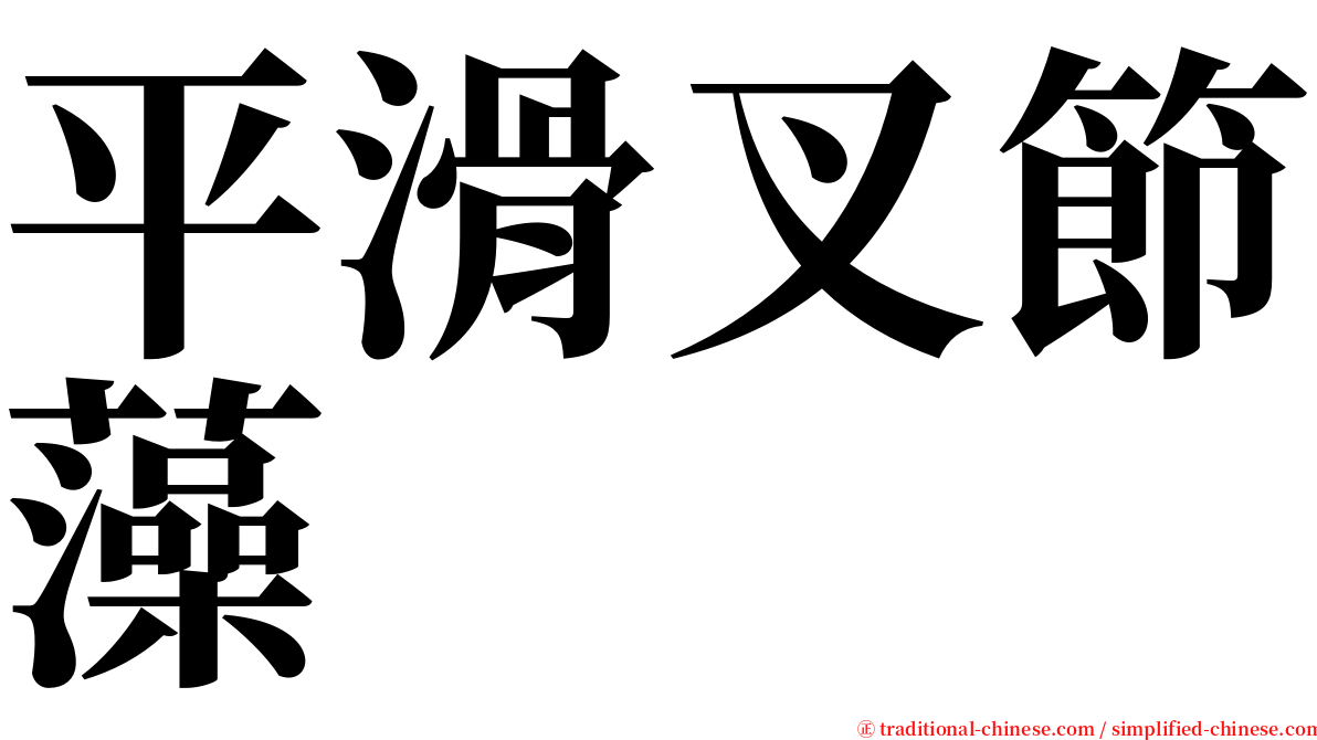 平滑叉節藻 serif font