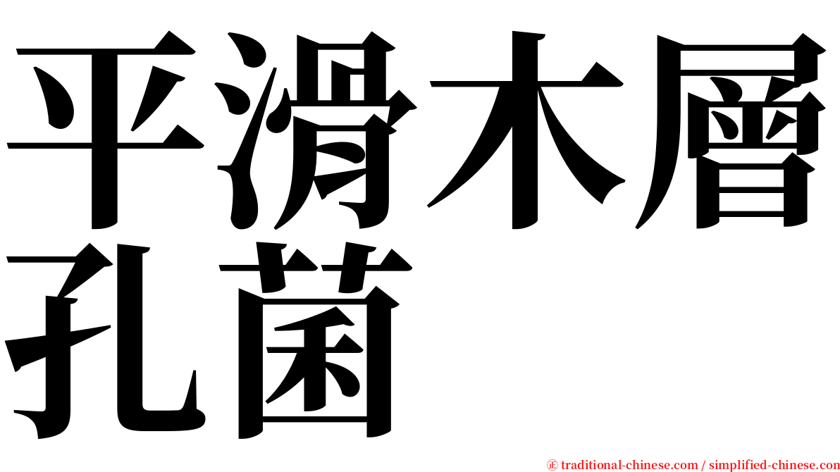 平滑木層孔菌 serif font