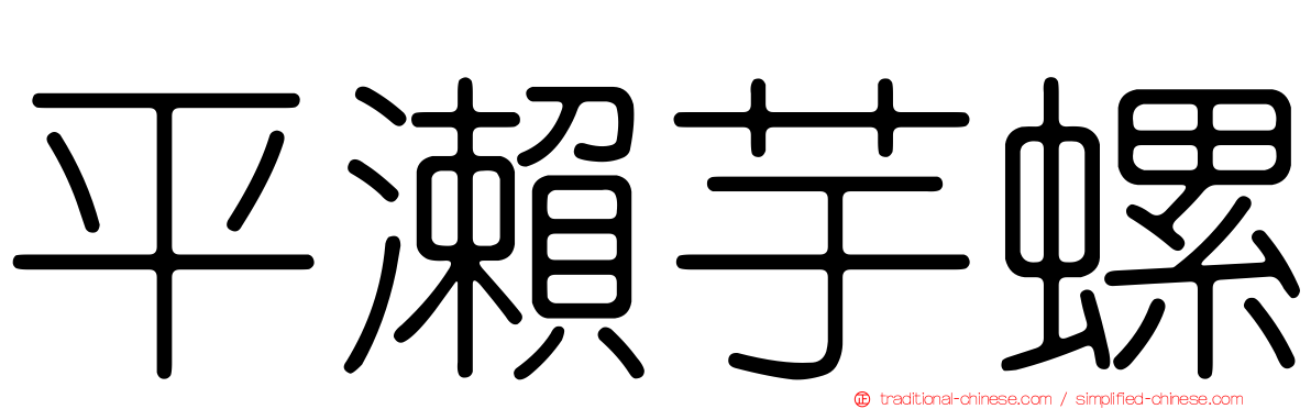 平瀨芋螺