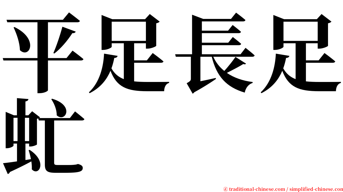 平足長足虻 serif font