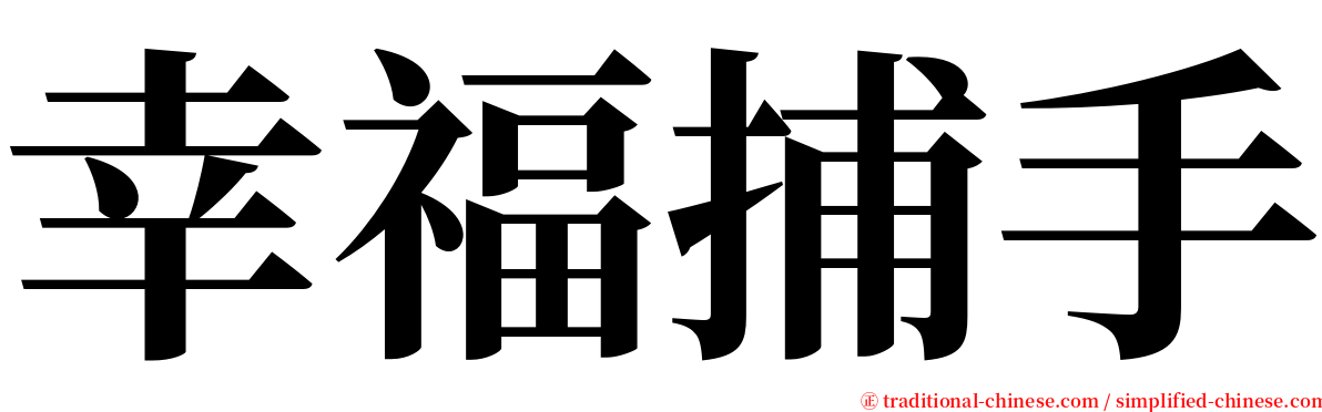 幸福捕手 serif font