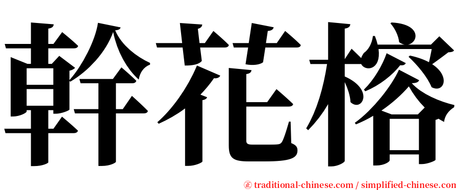 幹花榕 serif font