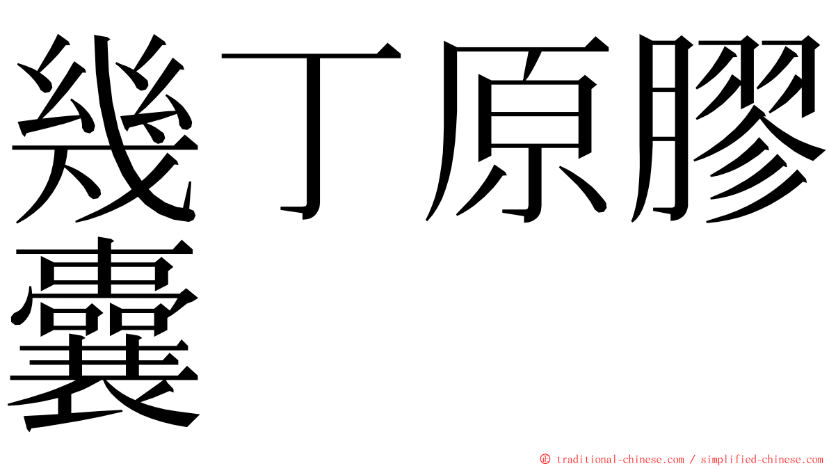 幾丁原膠囊 ming font