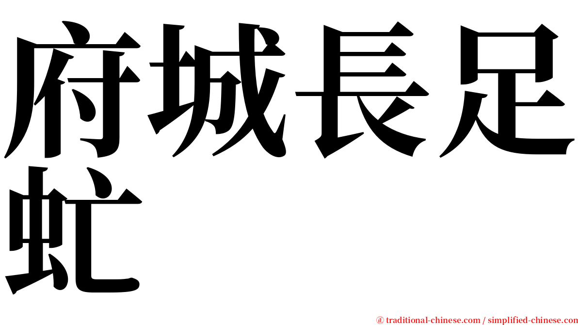 府城長足虻 serif font