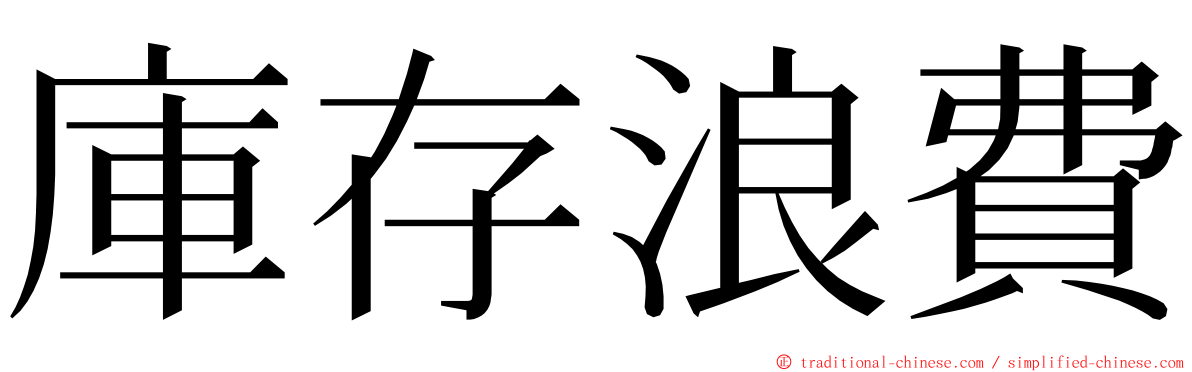 庫存浪費 ming font