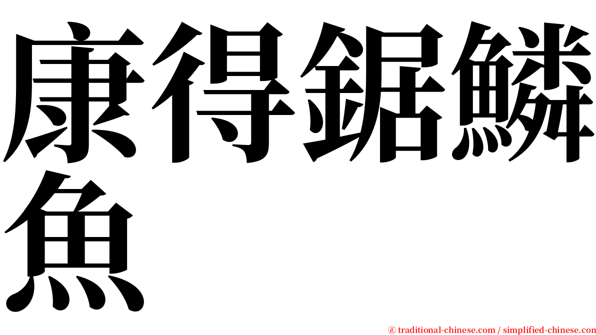 康得鋸鱗魚 serif font