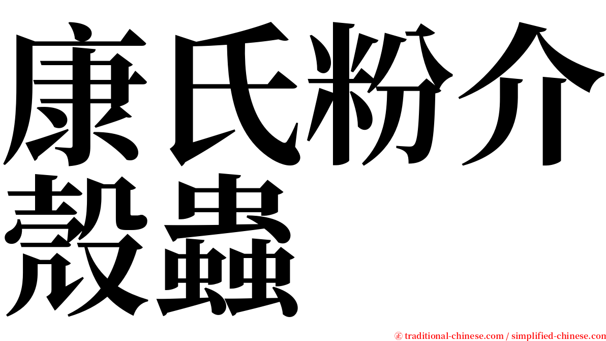 康氏粉介殼蟲 serif font