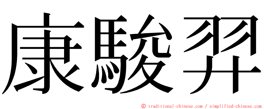 康駿羿 ming font