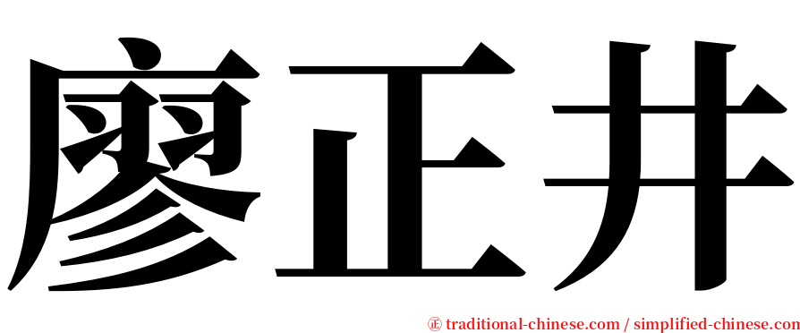 廖正井 serif font