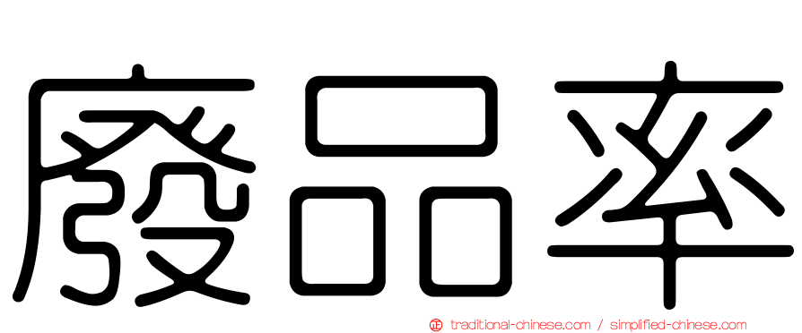 廢品率