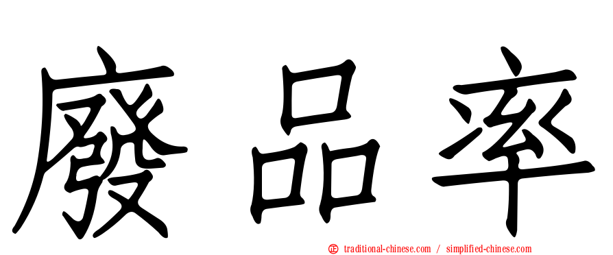 廢品率