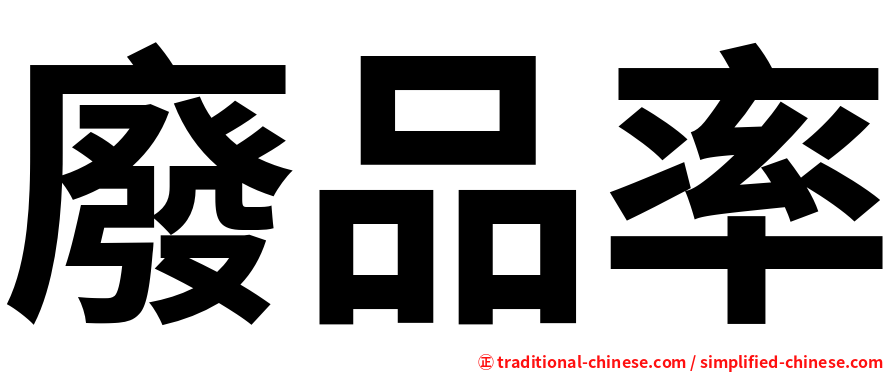 廢品率