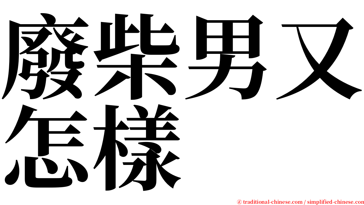 廢柴男又怎樣 serif font