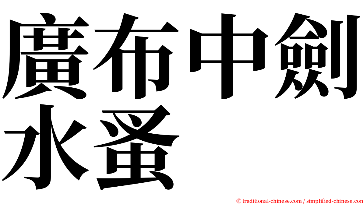 廣布中劍水蚤 serif font