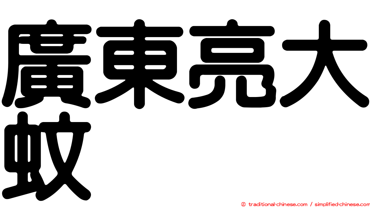 廣東亮大蚊