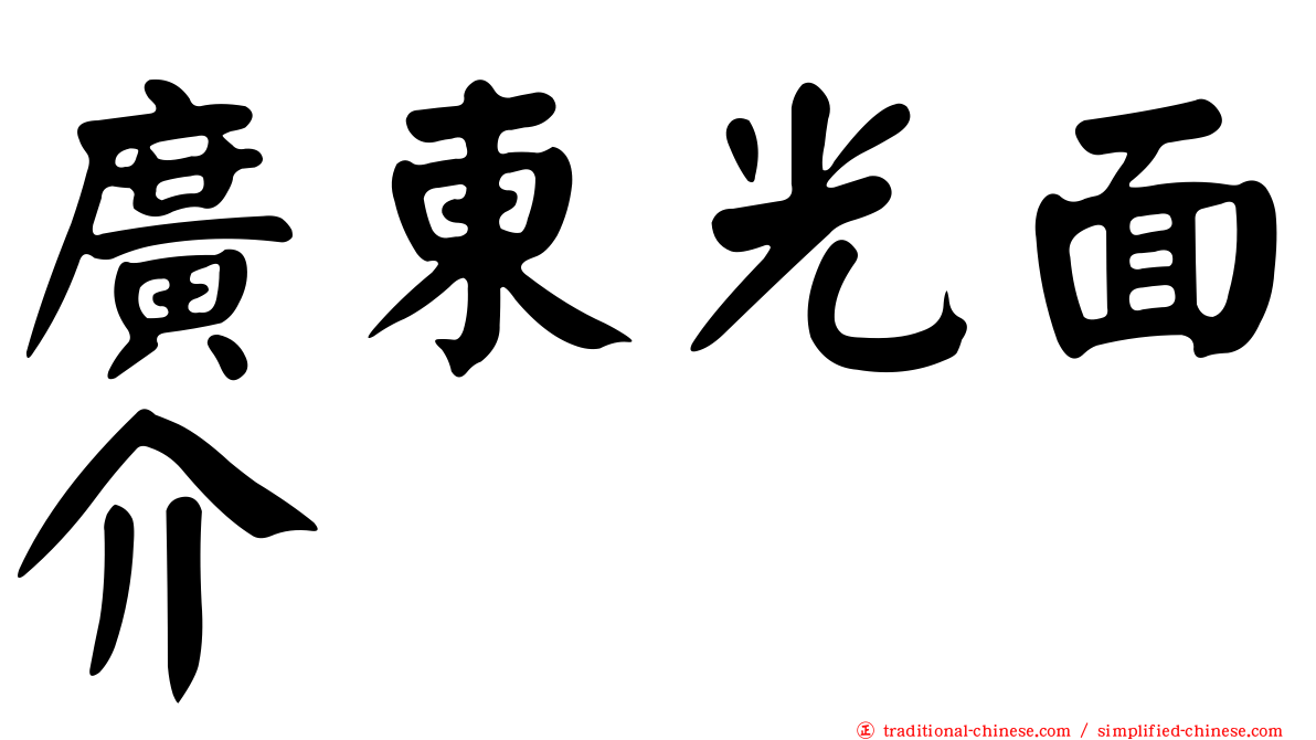 廣東光面介