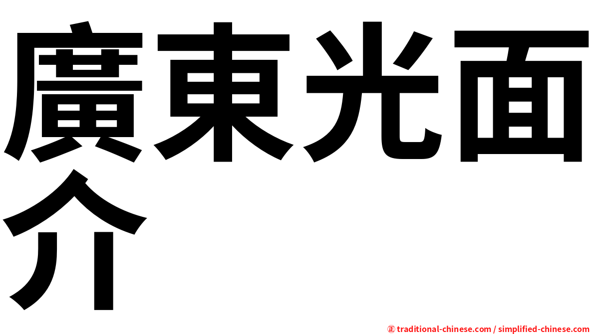 廣東光面介