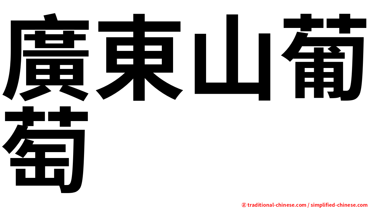 廣東山葡萄