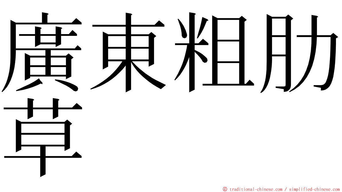 廣東粗肋草 ming font