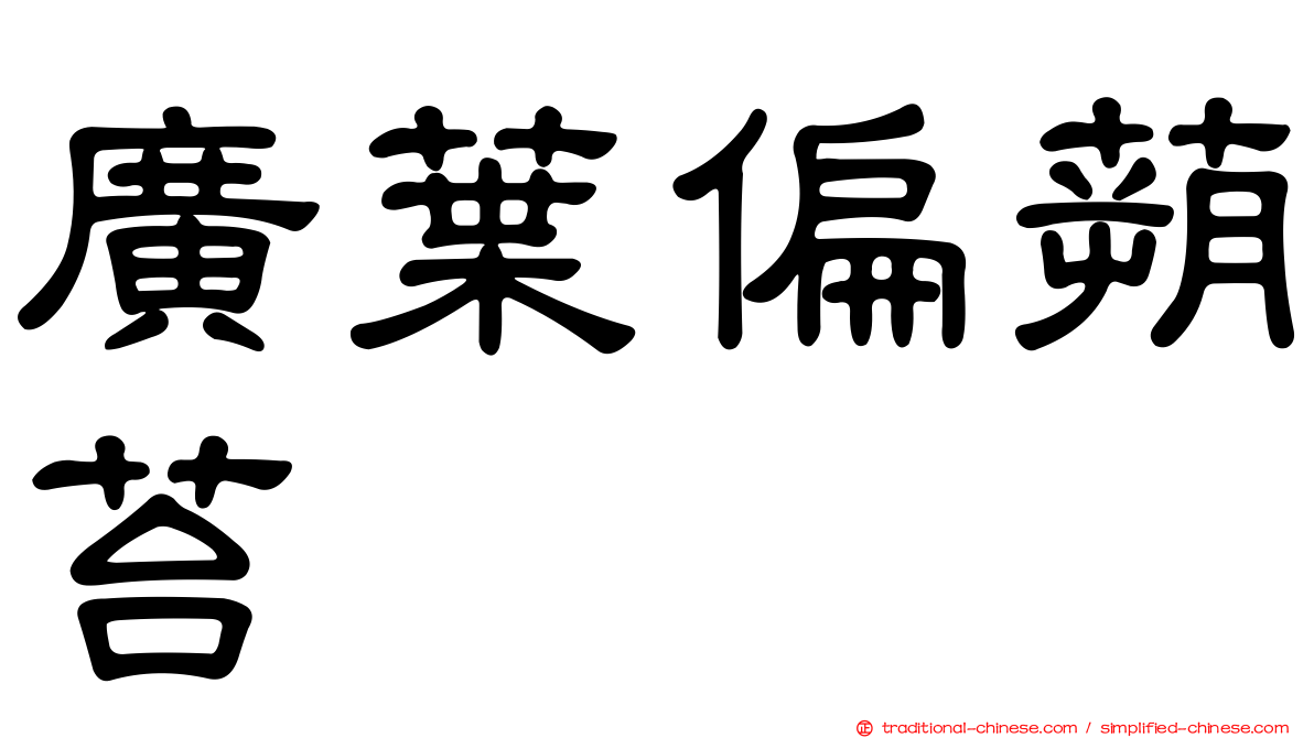 廣葉偏蒴苔