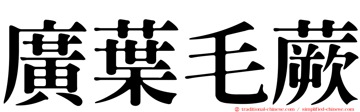廣葉毛蕨