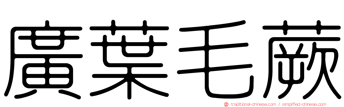 廣葉毛蕨