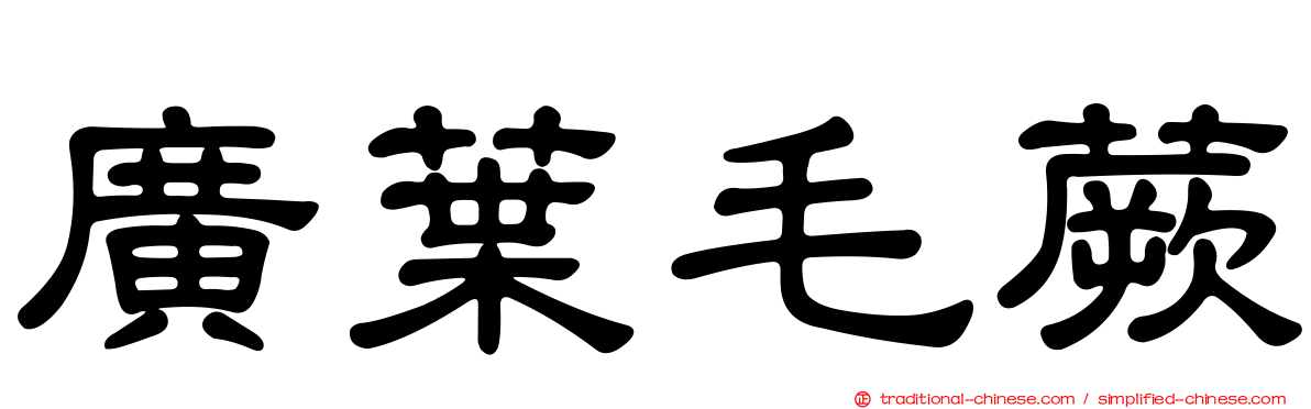 廣葉毛蕨