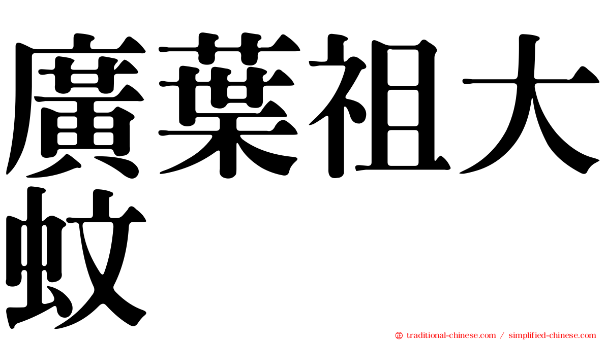 廣葉祖大蚊