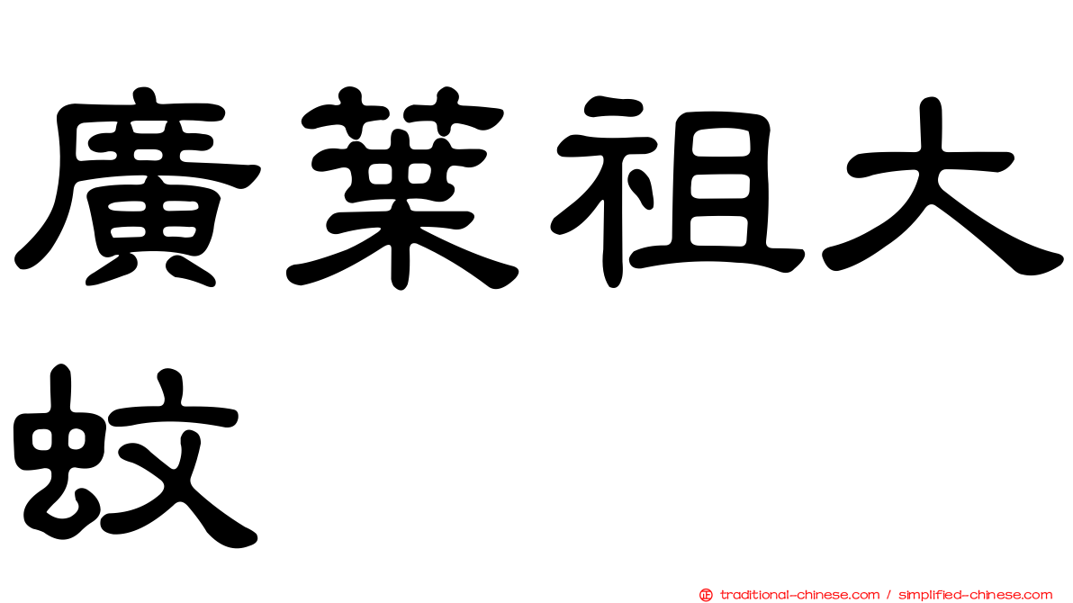 廣葉祖大蚊
