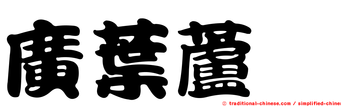 廣葉蘆薈
