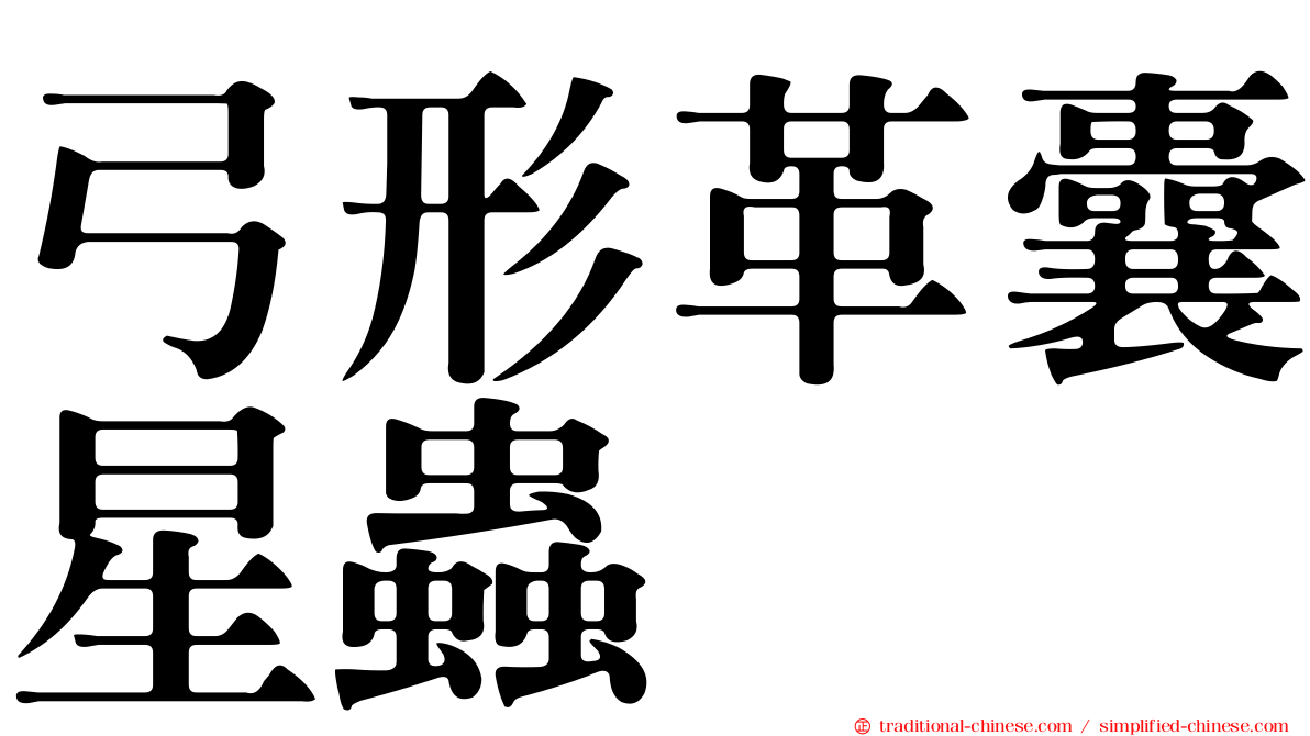 弓形革囊星蟲