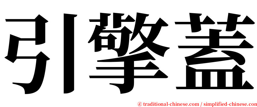 引擎蓋 serif font