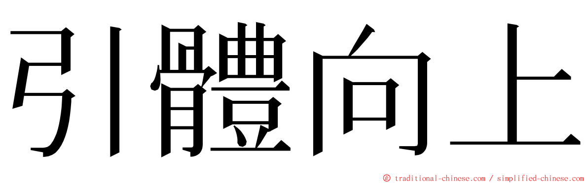 引體向上 ming font