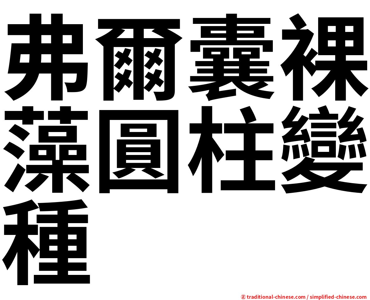 弗爾囊裸藻圓柱變種