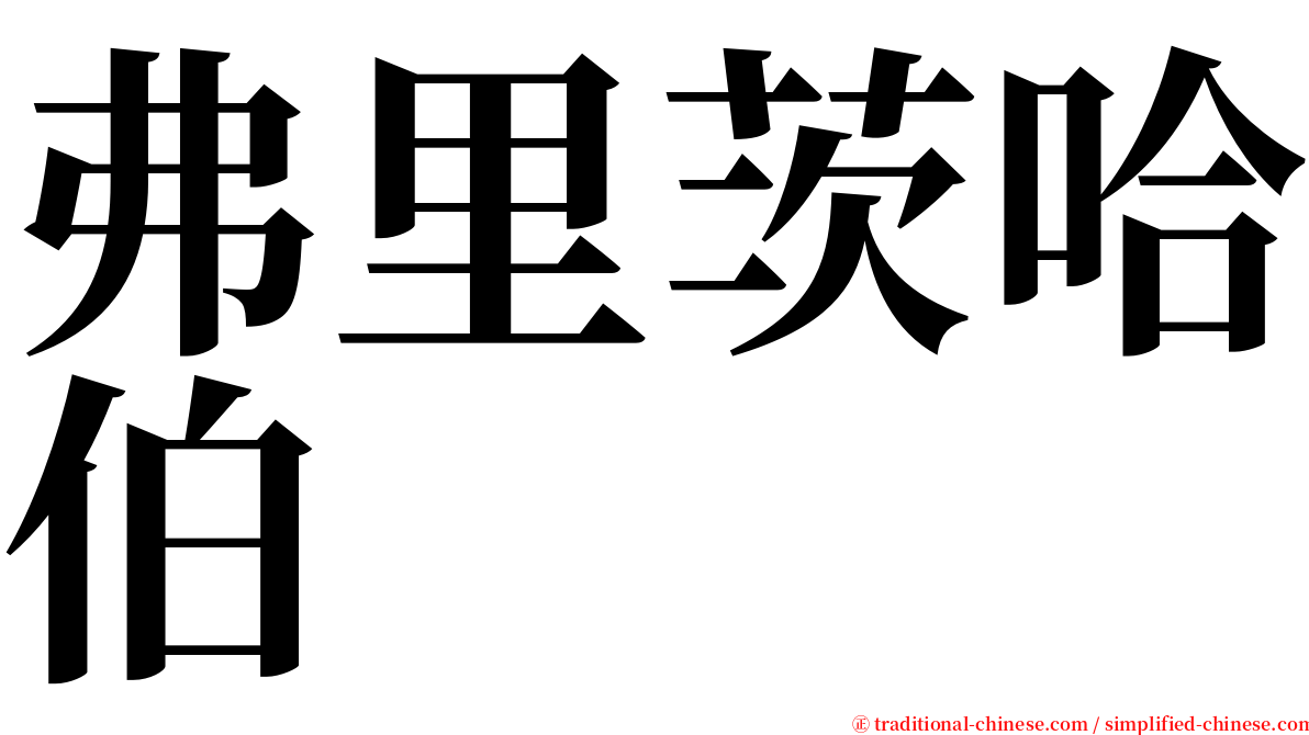 弗里茨哈伯 serif font