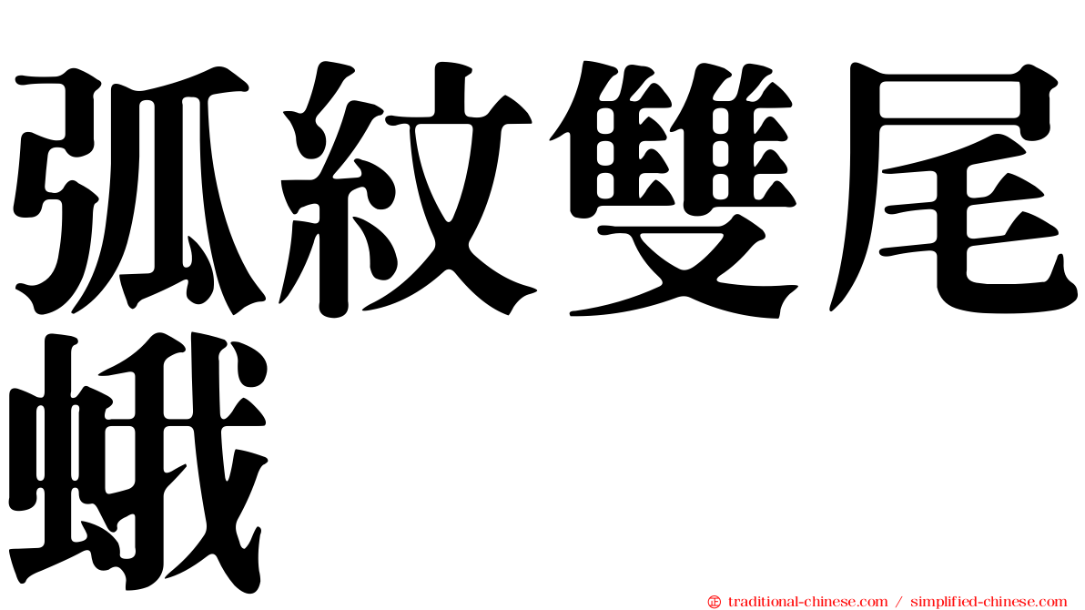 弧紋雙尾蛾