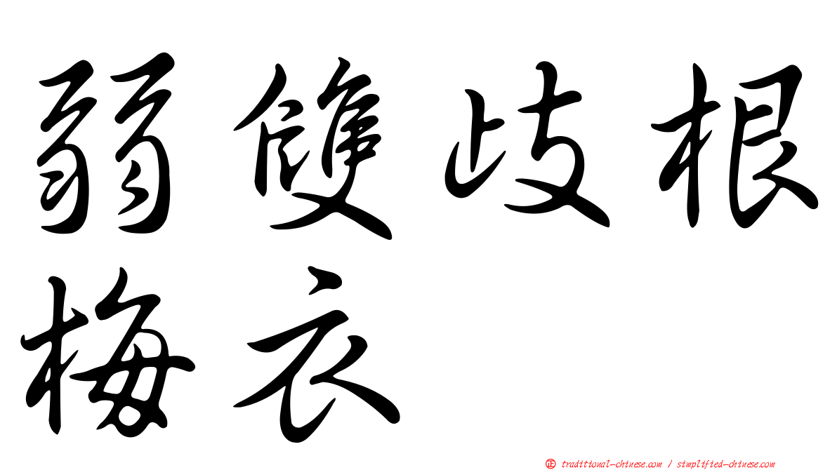 弱雙歧根梅衣