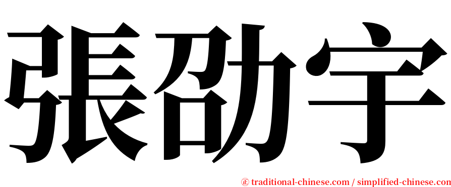 張劭宇 serif font