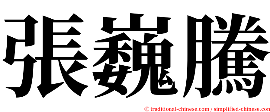 張巍騰 serif font