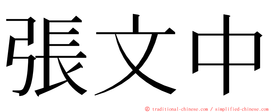 張文中 ming font