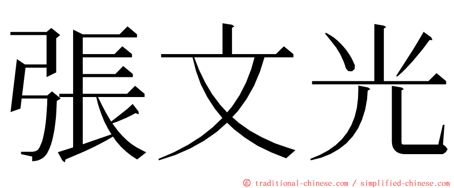 張文光 ming font