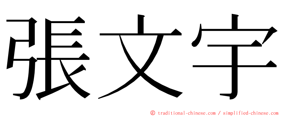 張文宇 ming font