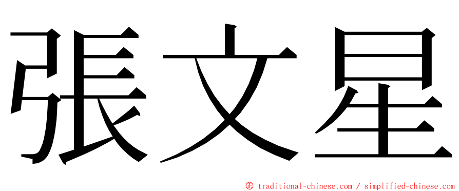 張文星 ming font