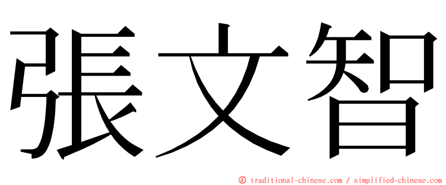 張文智 ming font