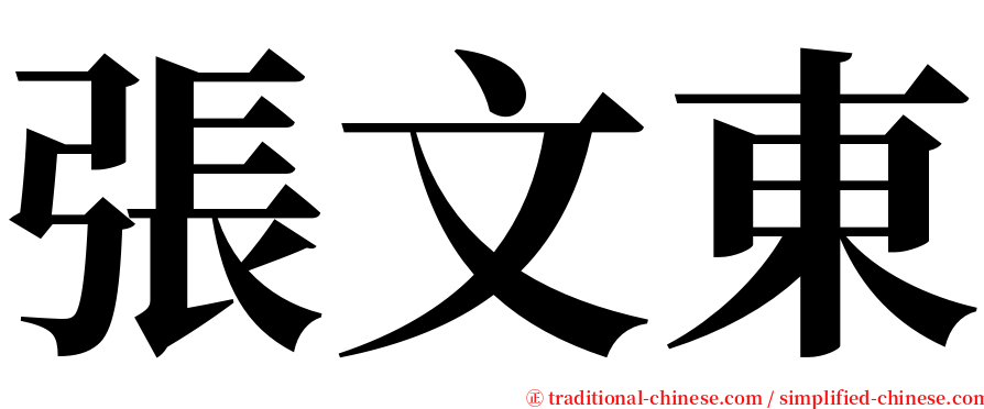 張文東 serif font