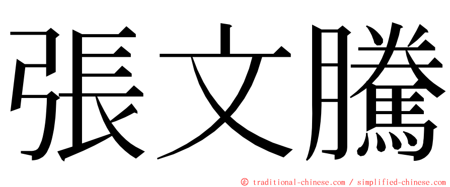 張文騰 ming font