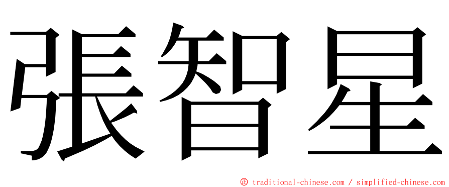 張智星 ming font