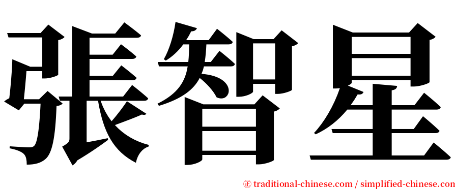 張智星 serif font