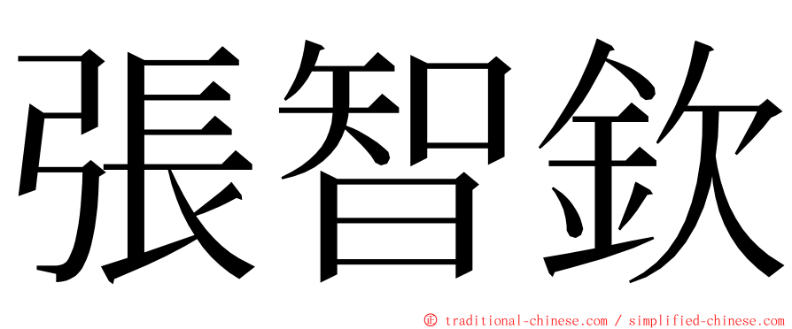 張智欽 ming font